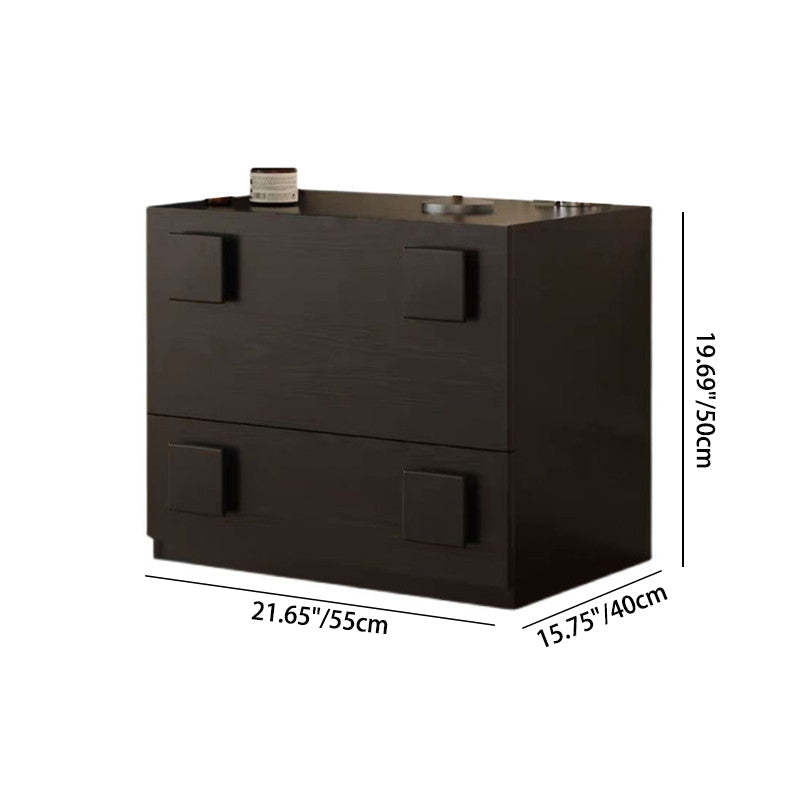 Vintage Wood 2-Storage Nightstand