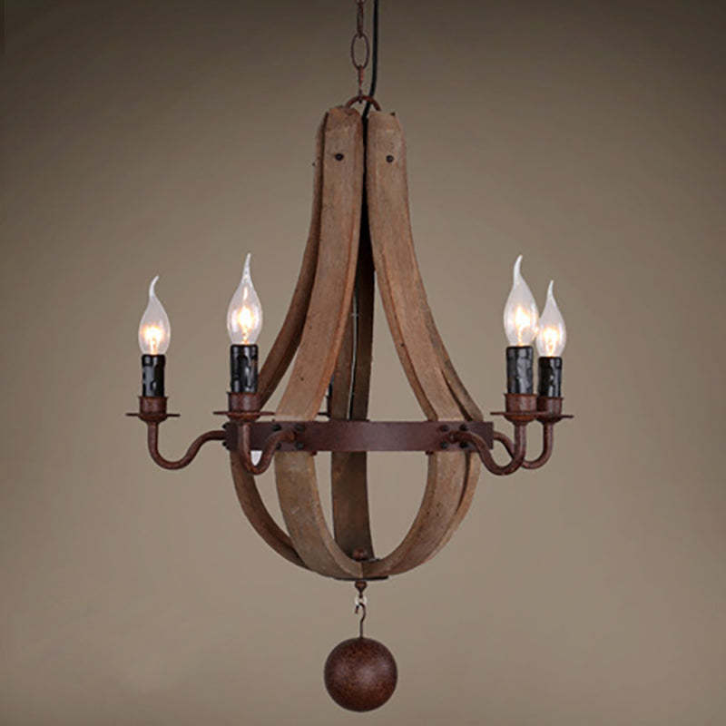 Rustic Branch Candle Holder Wooden Iron Chandelier