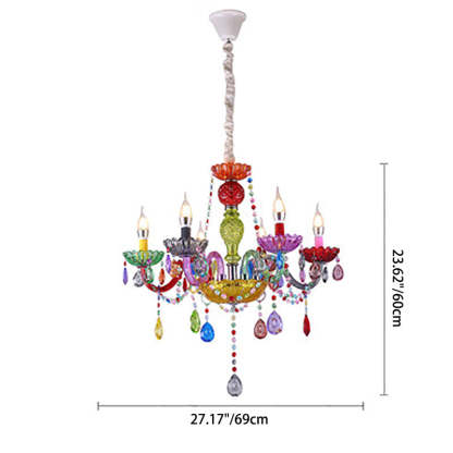 Modern Luxe Crown Iron Glass Crystal Chandelier — 8 Lights / 220V-240V For UK/AU