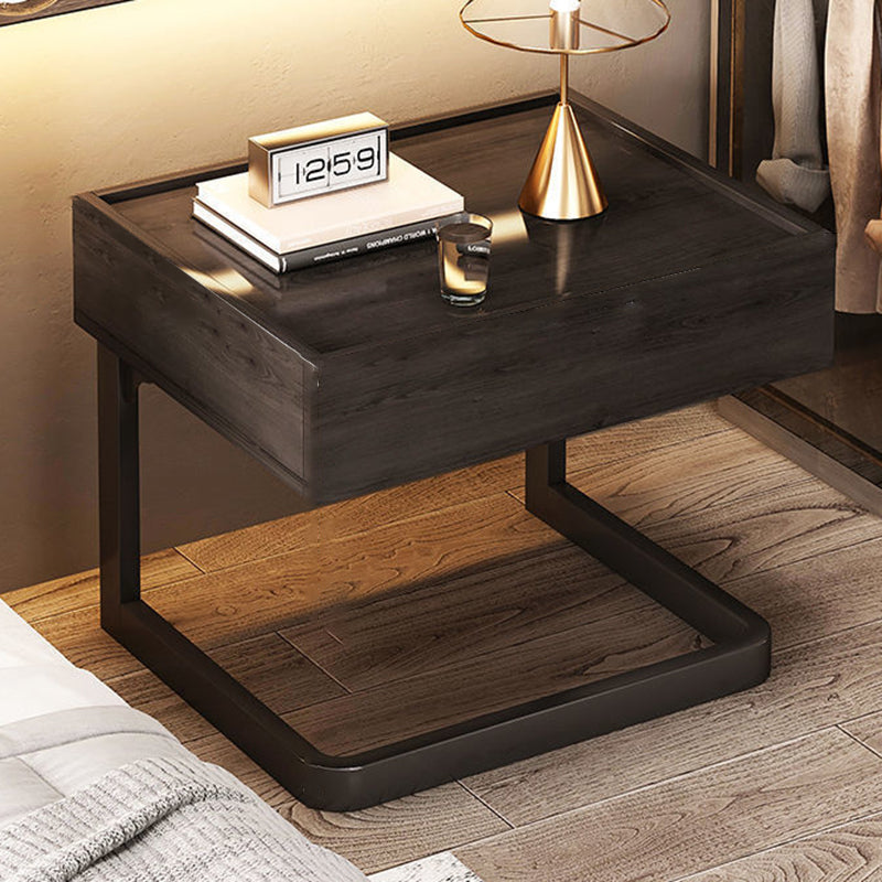 Minimalist Faux Panel 1-Drawer Nightstand