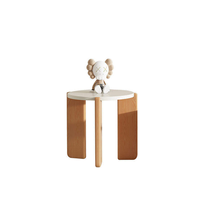 Contemporary Rock Beam Three-Leg Wood Coffee Table