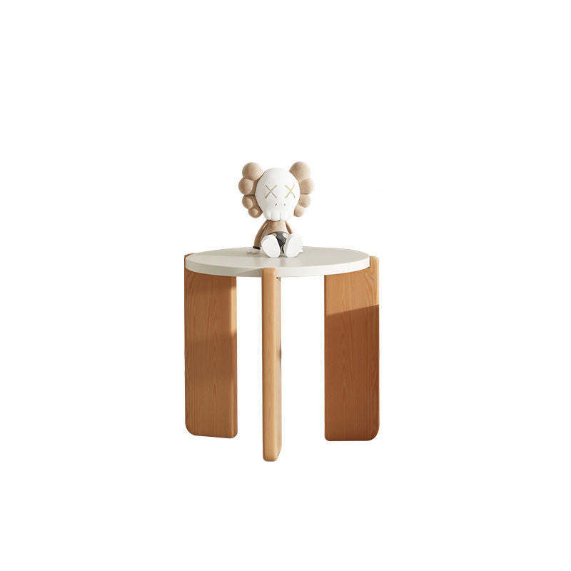 Contemporary Rock Beam Three-Leg Wood Coffee Table