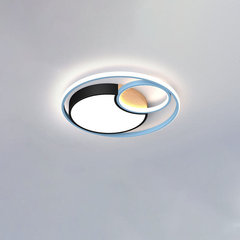 Nordic Color Mix Circles LED Flush Mount Light