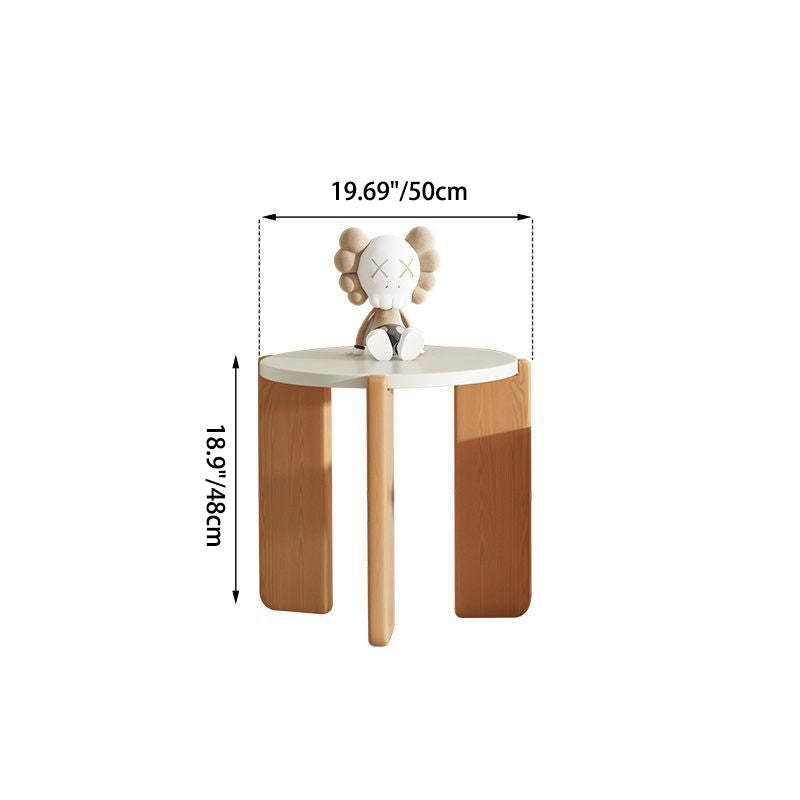 Minimalist Round Solid Wood Coffee Table