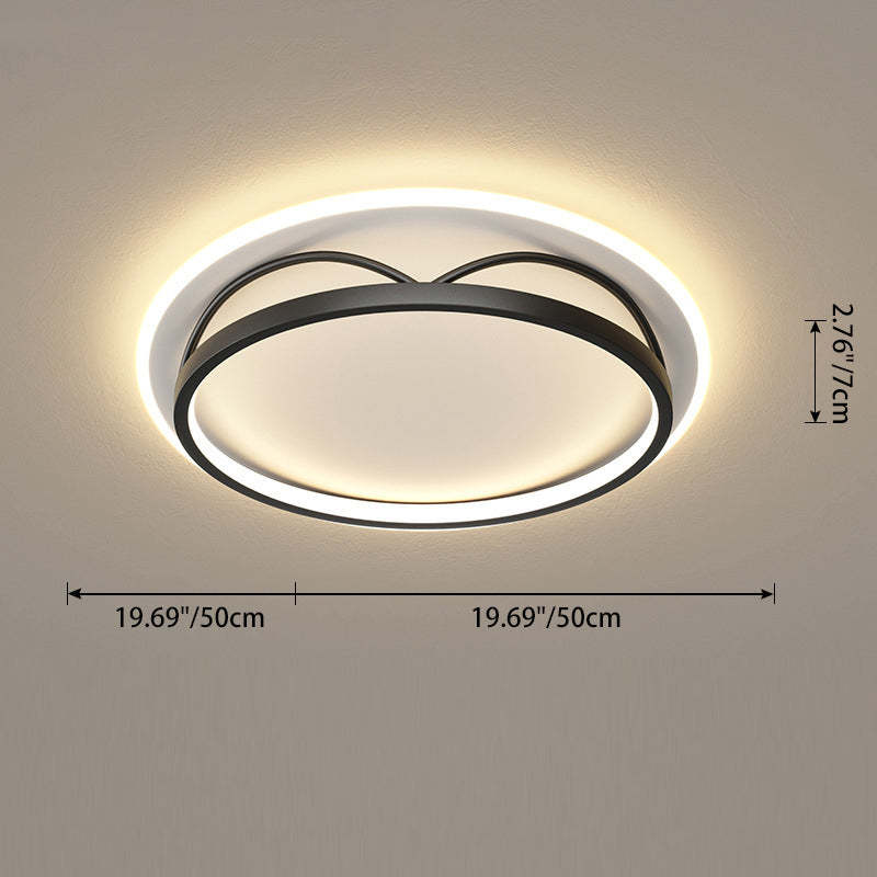 Nordic Minimalist Geometric Art LED Flush Mount Light — Square / 3 Colors Changeable (Warm/Neutral/White) / 110V-120V For US/CA