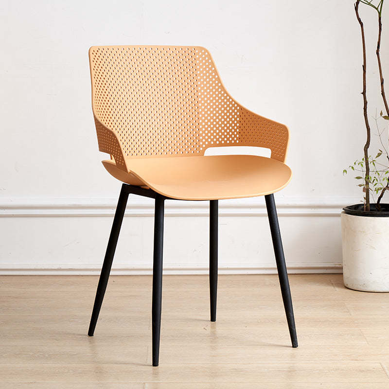 Lighom minimalist armrest gray dining chairs & benches in iron
