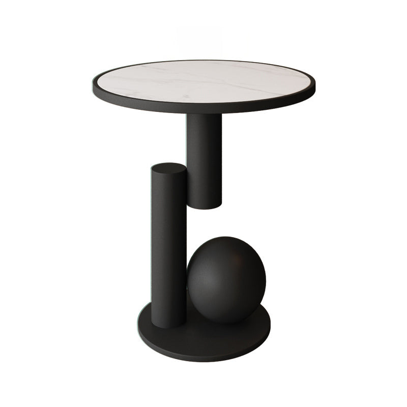 Scandinavian Cylinder Sintered Stone Side Table