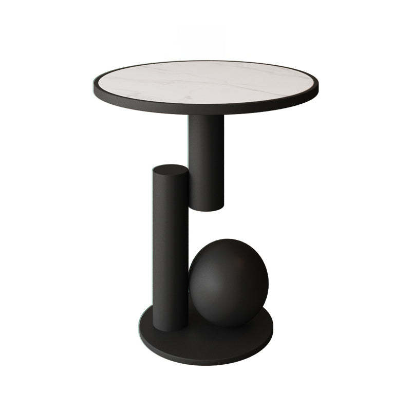 Scandinavian Cylinder Sintered Stone Side Table