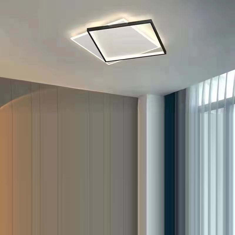Minimalist Square Iron Acrylic LED Flush Mount Light