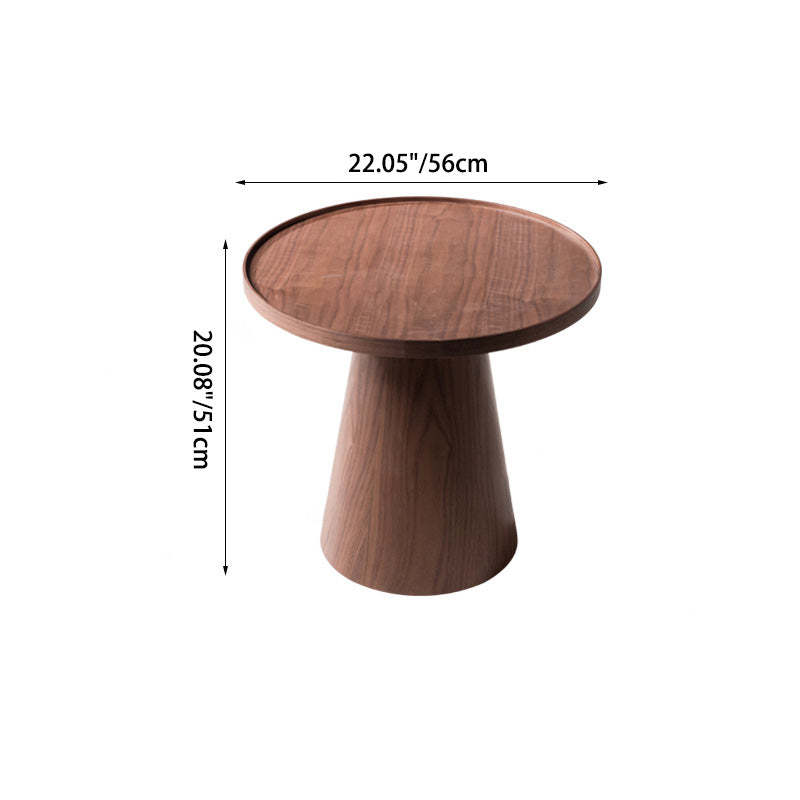 Minimalist Round Wood Coffee Table