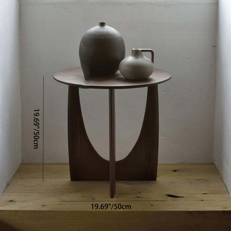 Japanese Round Wood Coffee Table