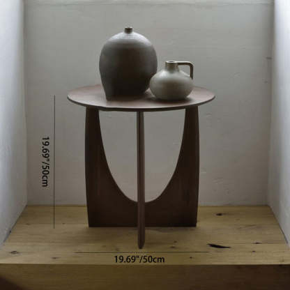 Japanese Round Wood Coffee Table