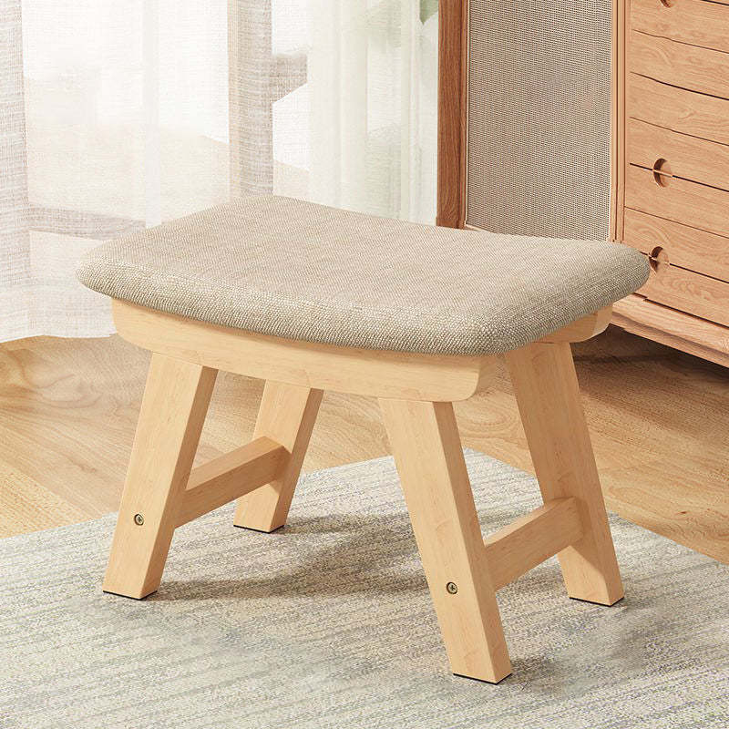 Minimalist Wood Cushion Shoe Bench