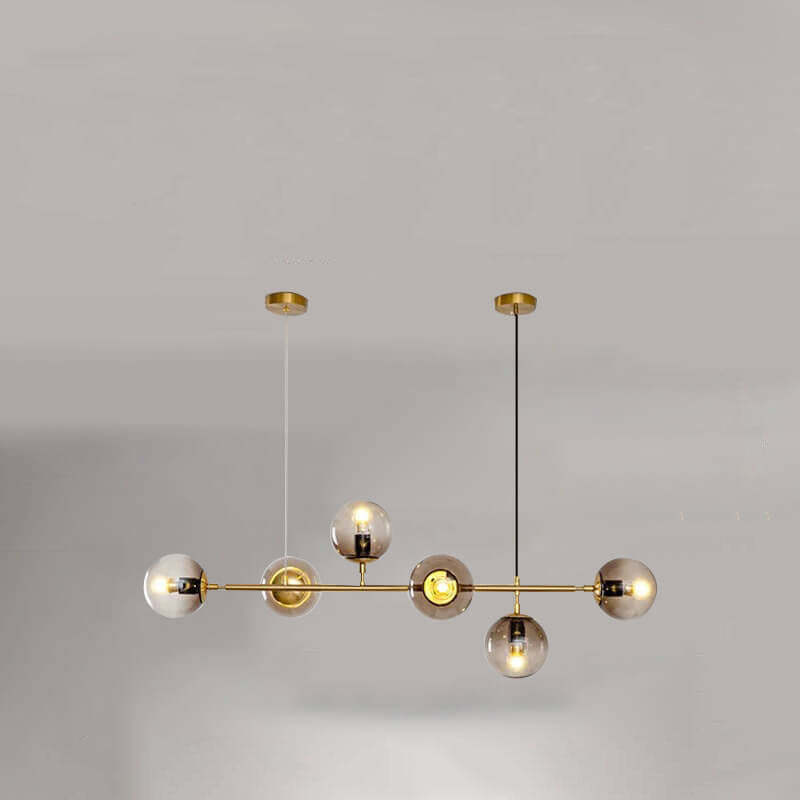 Nordic Colorful Orb Glass Island Chandelier