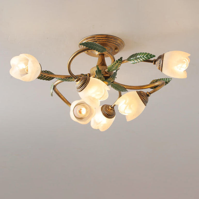 Modern Idyllic Iron Flower Branch Mount Light