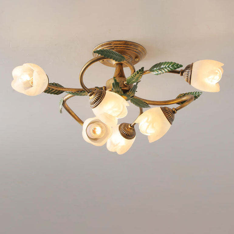 Modern Idyllic Iron Flower Branch Mount Light
