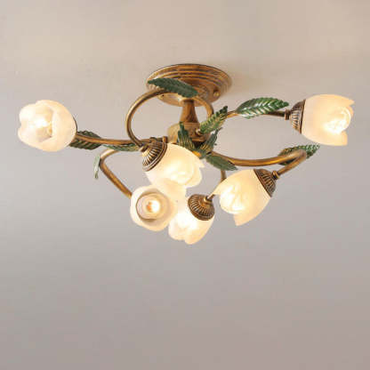 Modern Idyllic Iron Flower Branch Mount Light