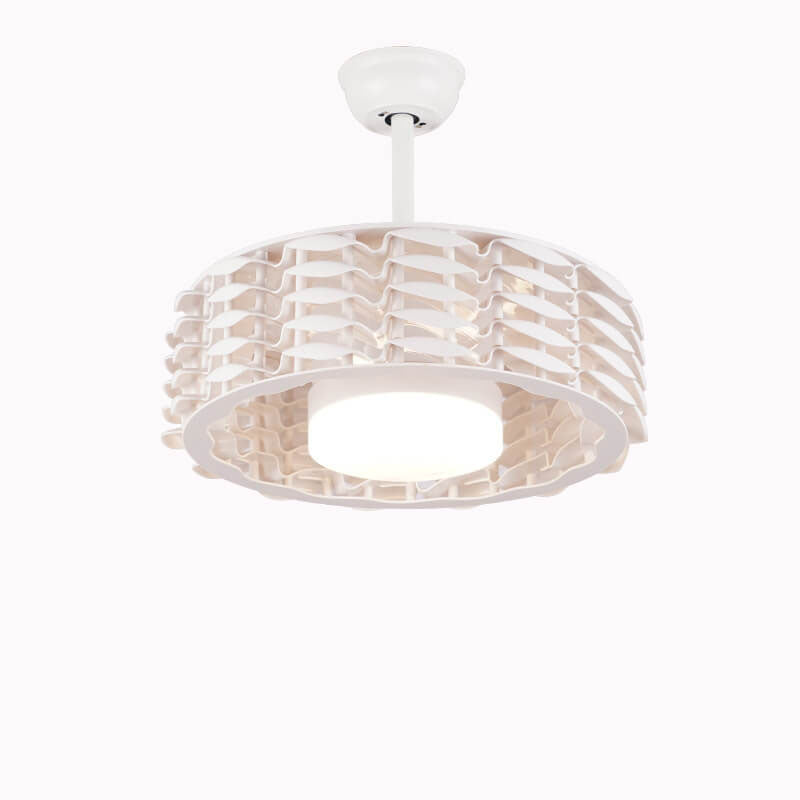 Minimalist Cylinder LED Ceiling Fan Light