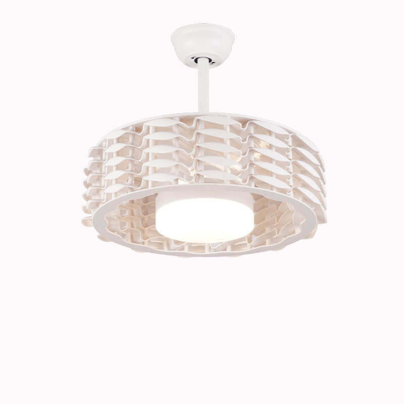 Minimalist Cylinder LED Ceiling Fan Light