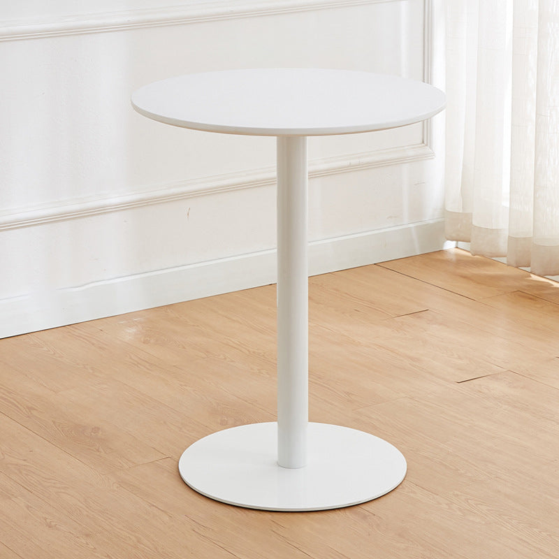 Nordic Round Wood Iron End Table