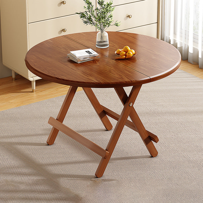 Scandinavian Round Wood 4-Seat Dining Table