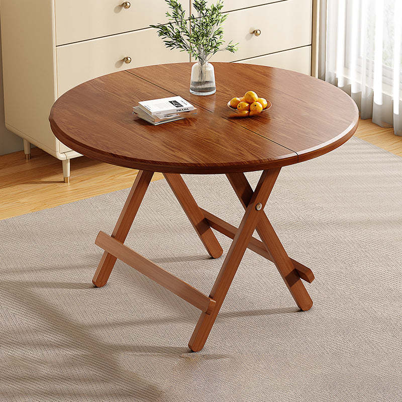 Scandinavian Round Wood 4-Seat Dining Table