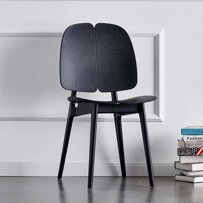 Minimalist Plastic Square-Frame Dining Chair