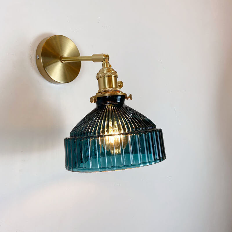 Nordic Dome Glass Brass Wall Sconce