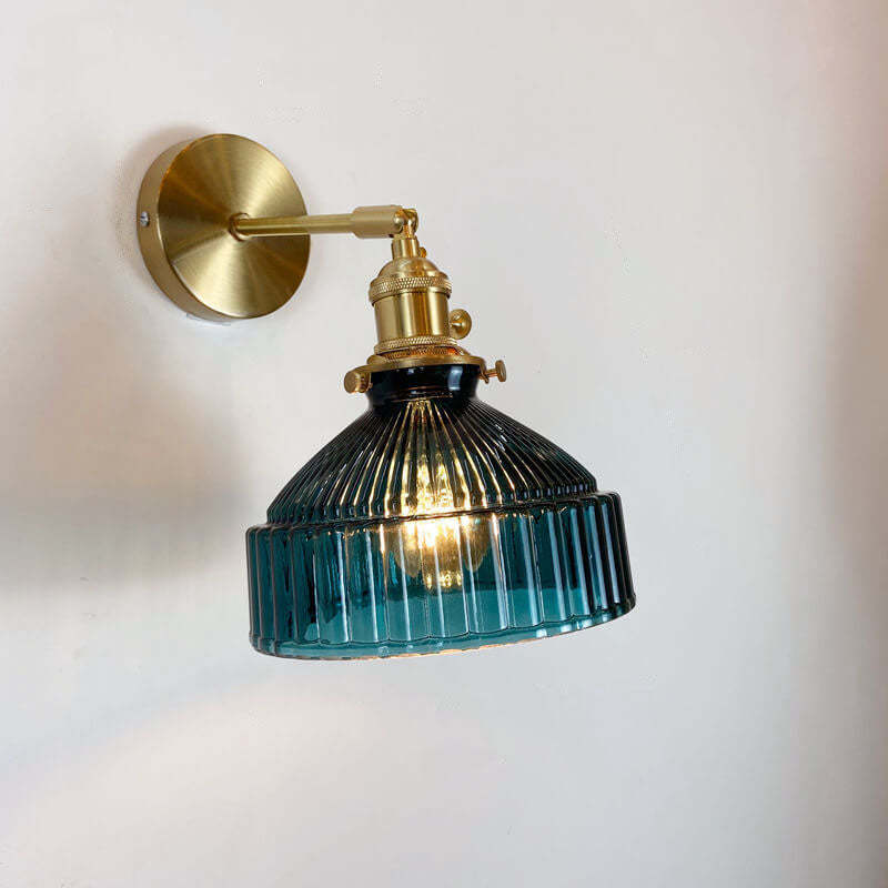 Nordic Dome Glass Brass Wall Sconce