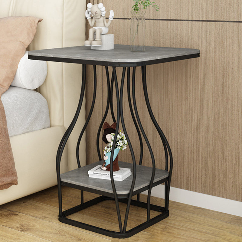 Scandinavian Rock Plate Iron End Table