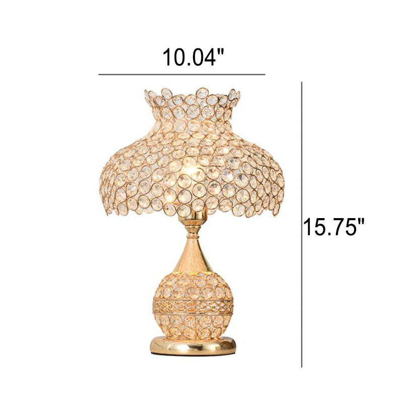 Nordic Luxury Crystal Cone Geometric Table Lamp — Dimmer Switch / B / 220V-240V For UK/AU
