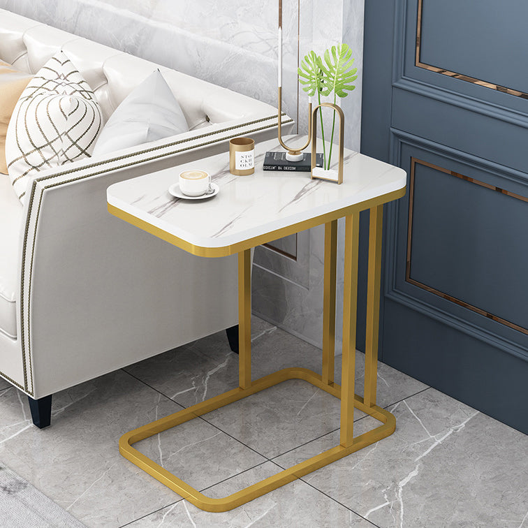 Minimalist Square Metal Panel End Table