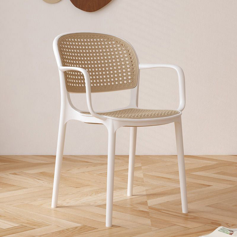 Nordic Rattan Plastic Dining Armchair