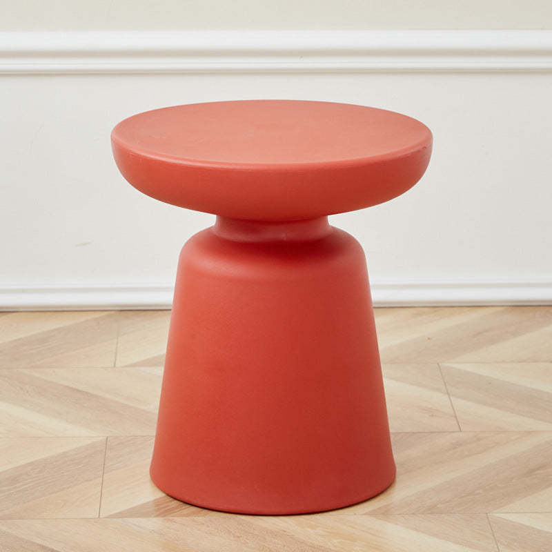 Scandinavian Mushroom End Table — Red