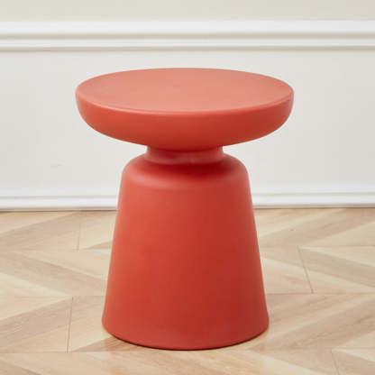 Scandinavian Mushroom End Table — Red