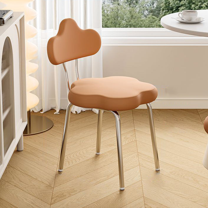 Nordic Flower Leather Swivel Dining Chair