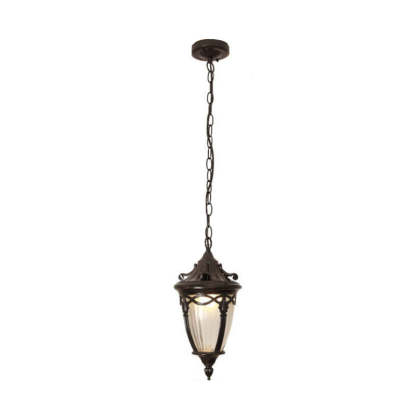 European Vintage Oval Lantern Maple Leaf Outdoor Pendant