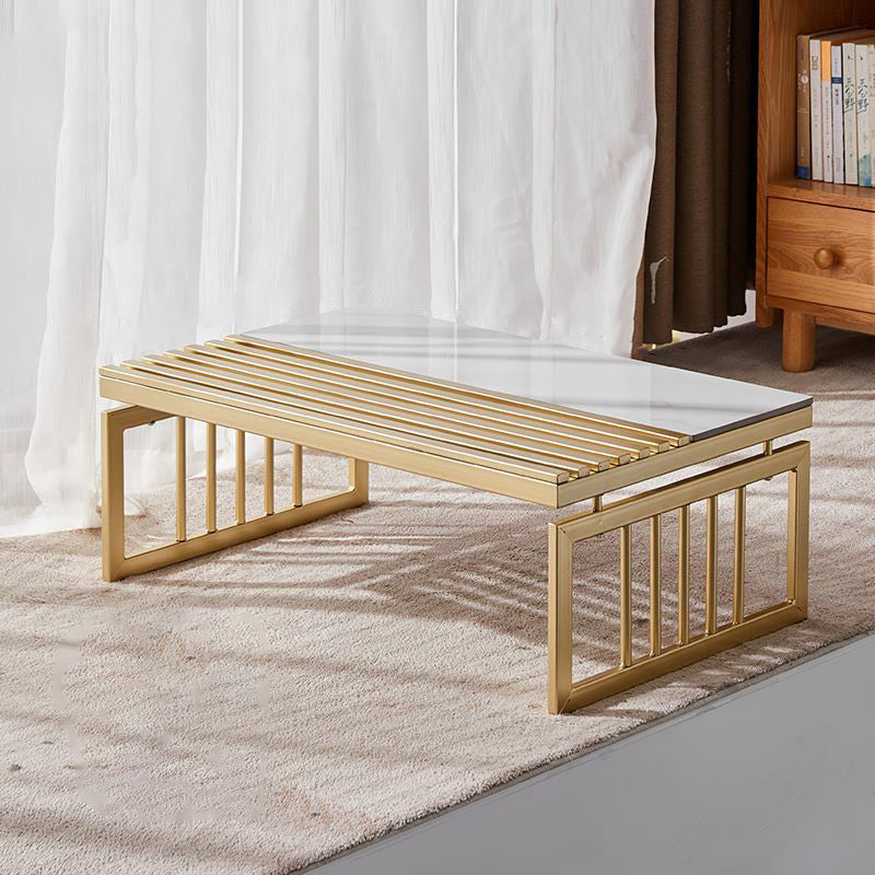 Japanese Sintered Stone Metal Coffee Table