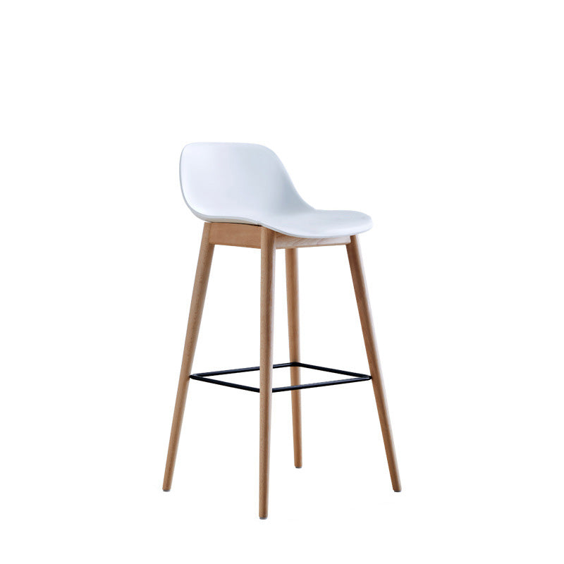 Nordic Wood Metal Bar Stool