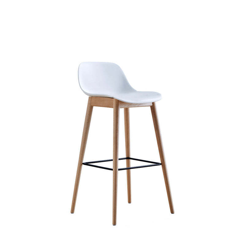 Nordic Wood Metal Bar Stool