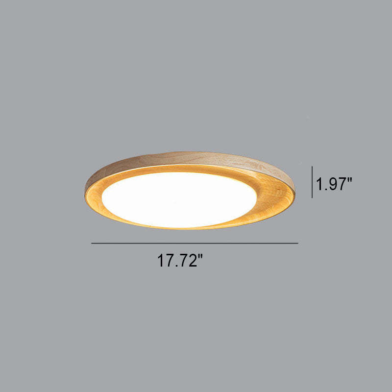 Japanese Minimalist Round Slim LED Flush Mount Light