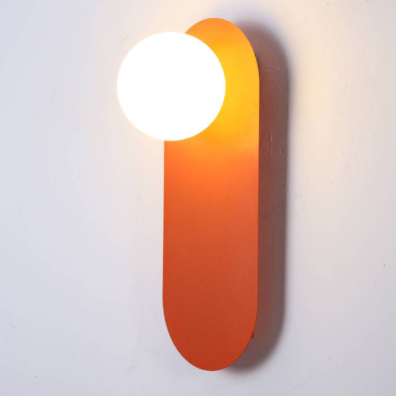 Nordic Minimalist Glass Orange Ring Sconce