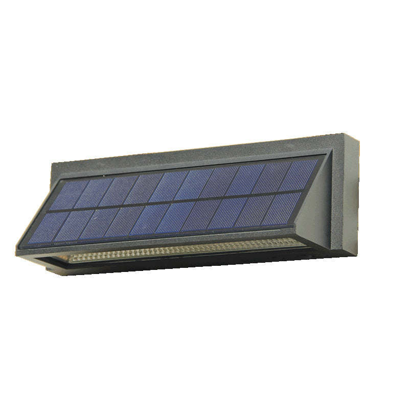 Outdoor Solar Rectangular Slant LED Patio Wall Sconce