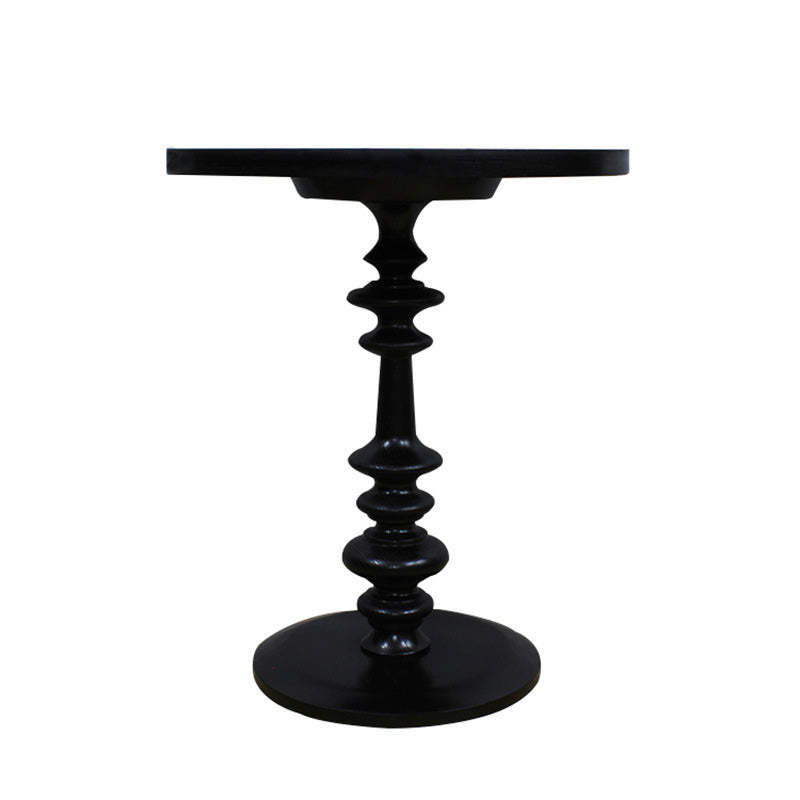 Modern Tray-Top Ash Wood Pedestal End Table