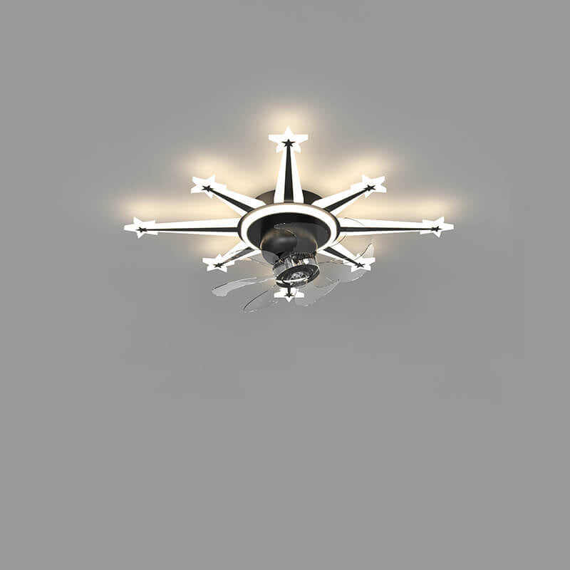 Childlike Meteor LED Flush Mount Ceiling Fan Light