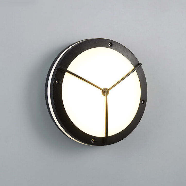 Round Outdoor Waterproof Aluminum Acrylic LED Flush Light — F / White Light (5000K) / 220V-240V For UK/AU