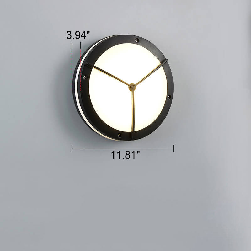 Round Outdoor Waterproof Aluminum Acrylic LED Flush Light — C / White Light (5000K) / 220V-240V For UK/AU