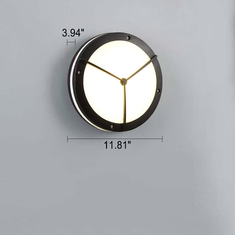 Round Outdoor Waterproof Aluminum Acrylic LED Flush Light — C / White Light (5000K) / 220V-240V For UK/AU