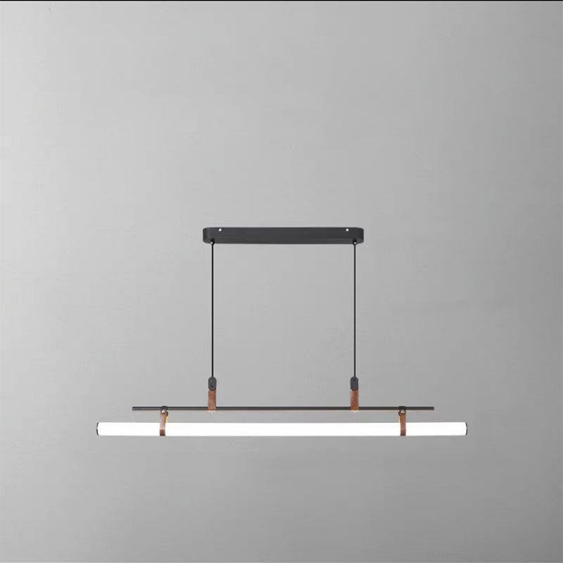 Nordic Minimalist Leather LED Island Chandelier