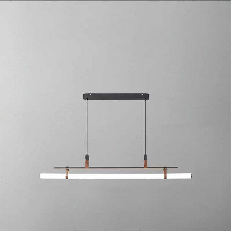 Nordic Minimalist Leather LED Island Chandelier
